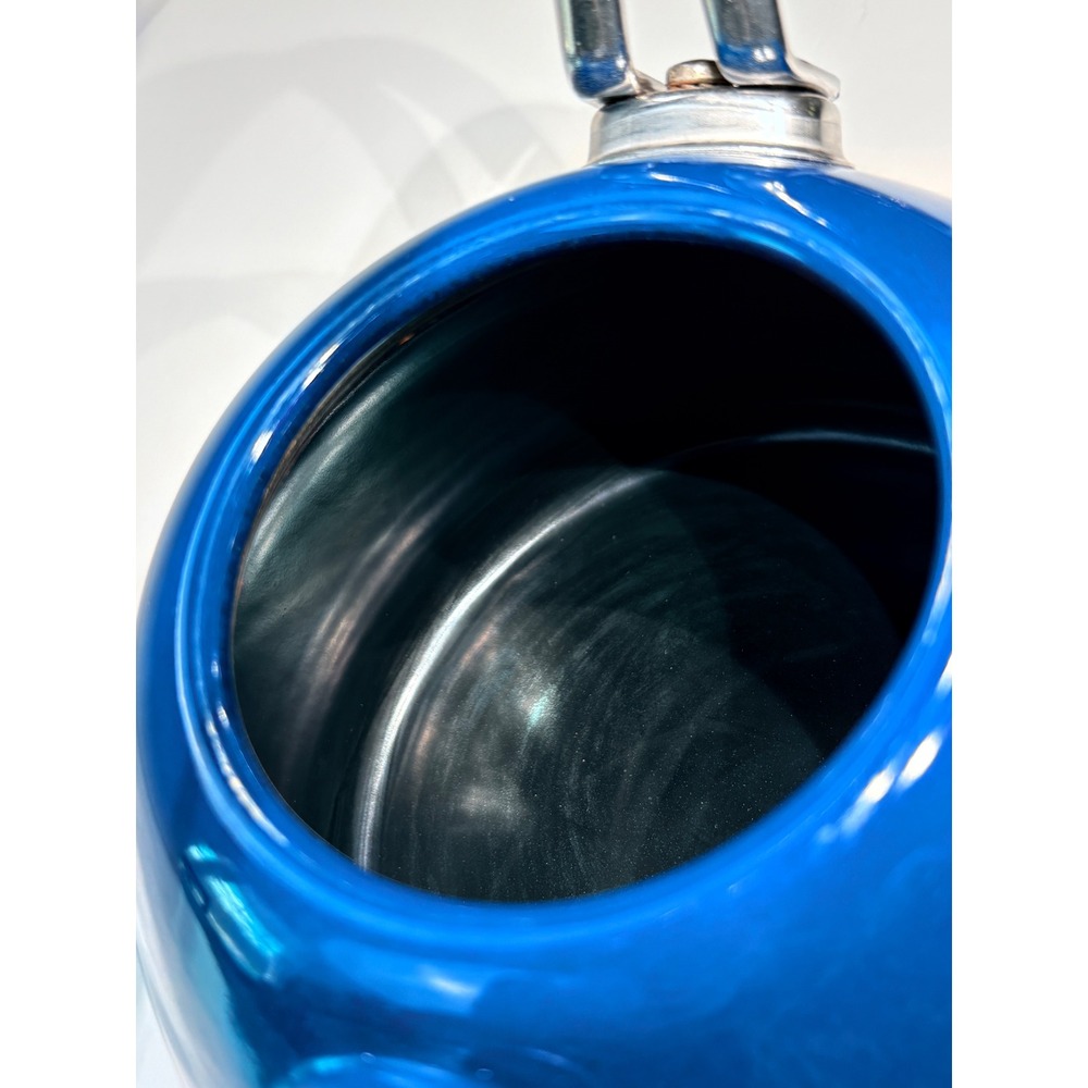 Chantal Cobalt Blue Enamel on Steel Whistling Tea Kettle Stainless Handle Lid - Picture 10 of 12